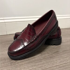 Classic Burgundy Loafers for Women